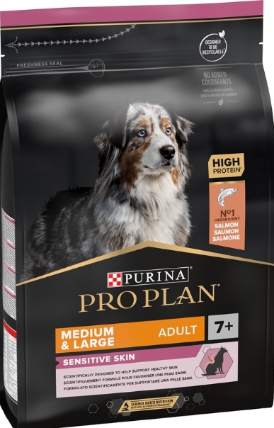 Pro Plan Orta ve Büyük Yetişkin 7+ Hassas Cilt - Köpek Kuru Maması - Somon